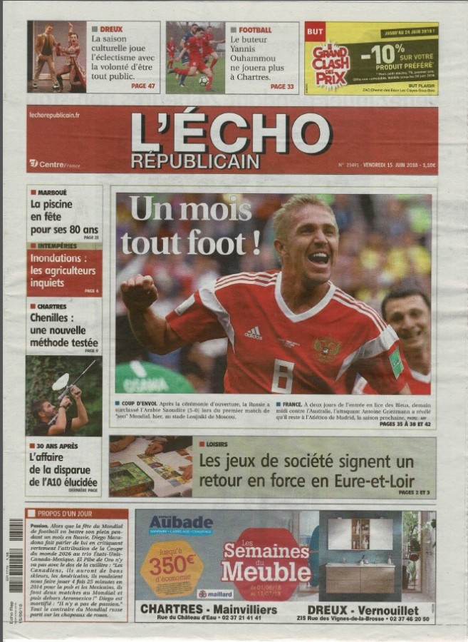 Article dans l'Echo Républicain